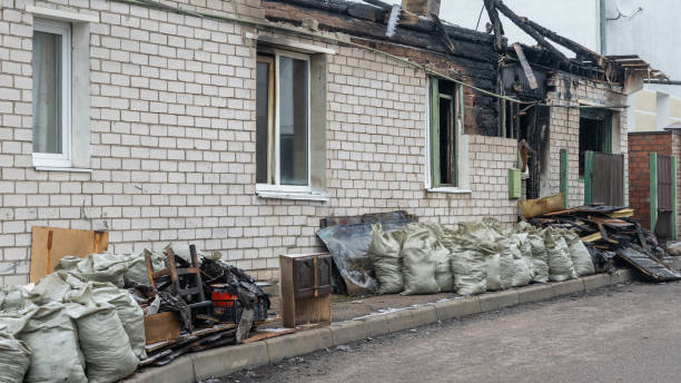 Professional Fire Damage Removal technician working in Allentown, NJ